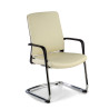 Silla confidente Dante patín ecopiel - BLANCO