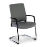 Silla confidente Dante patín ecopiel - Gris