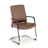 Silla confidente Dante patín ecopiel - Marron