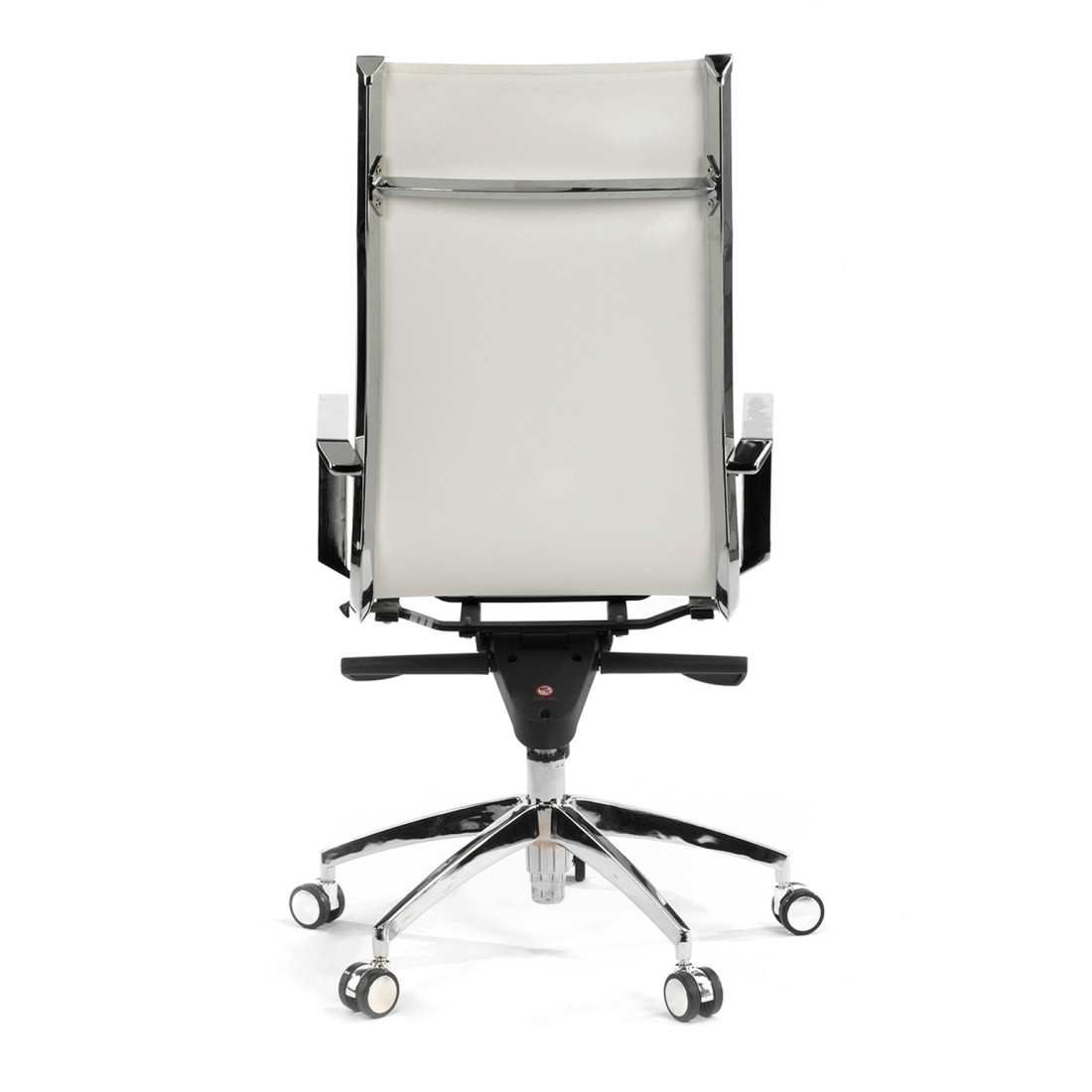 sillon de oficina blanco croma estructura cromada ecopiel piel sintetica 5