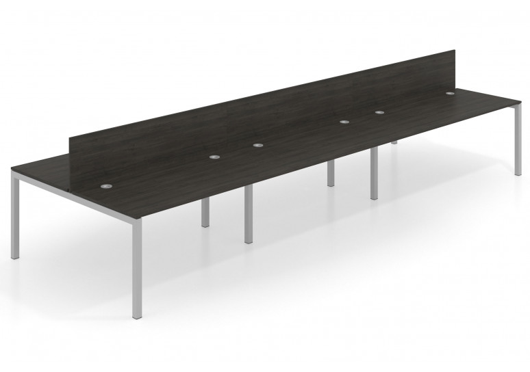 Mesa multipuesto bench triple Kubika 166 estructura aluminio