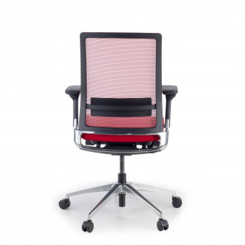 Silla de oficina Physix, asiento dinámico, red rojo