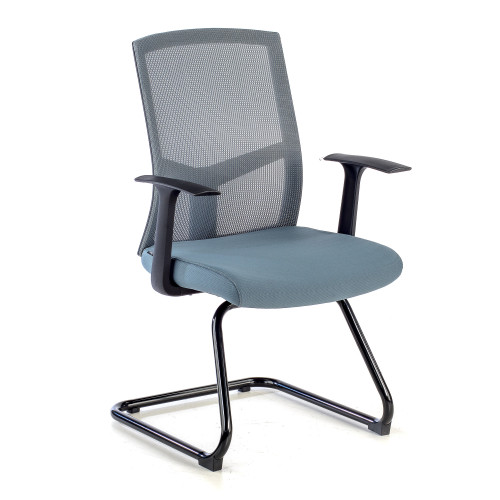 Silla confidente Star, respaldo de malla - Gris