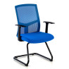 Silla confidente Star, respaldo de malla - AZUL