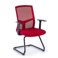 Silla confidente Star, respaldo de malla - ROJO