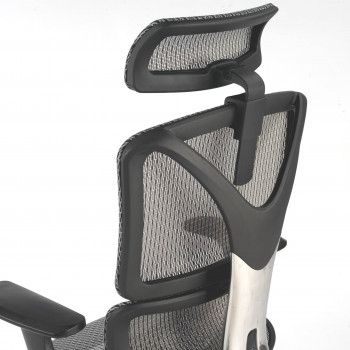 Silla ergonomica Zenit Pro,marco de aluminio, red gris