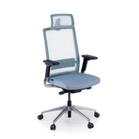 Silla de oficina Physix, reposacabezas red - azul