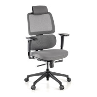 Silla ergonomica Focus, reposacabezas, doble cojin lumbar - Gris