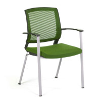 Silla Confidente Maya estructura patin red - verde