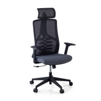 Silla de oficina Tekno, respaldo ergonómico, mecanismo sincronizado - Gris