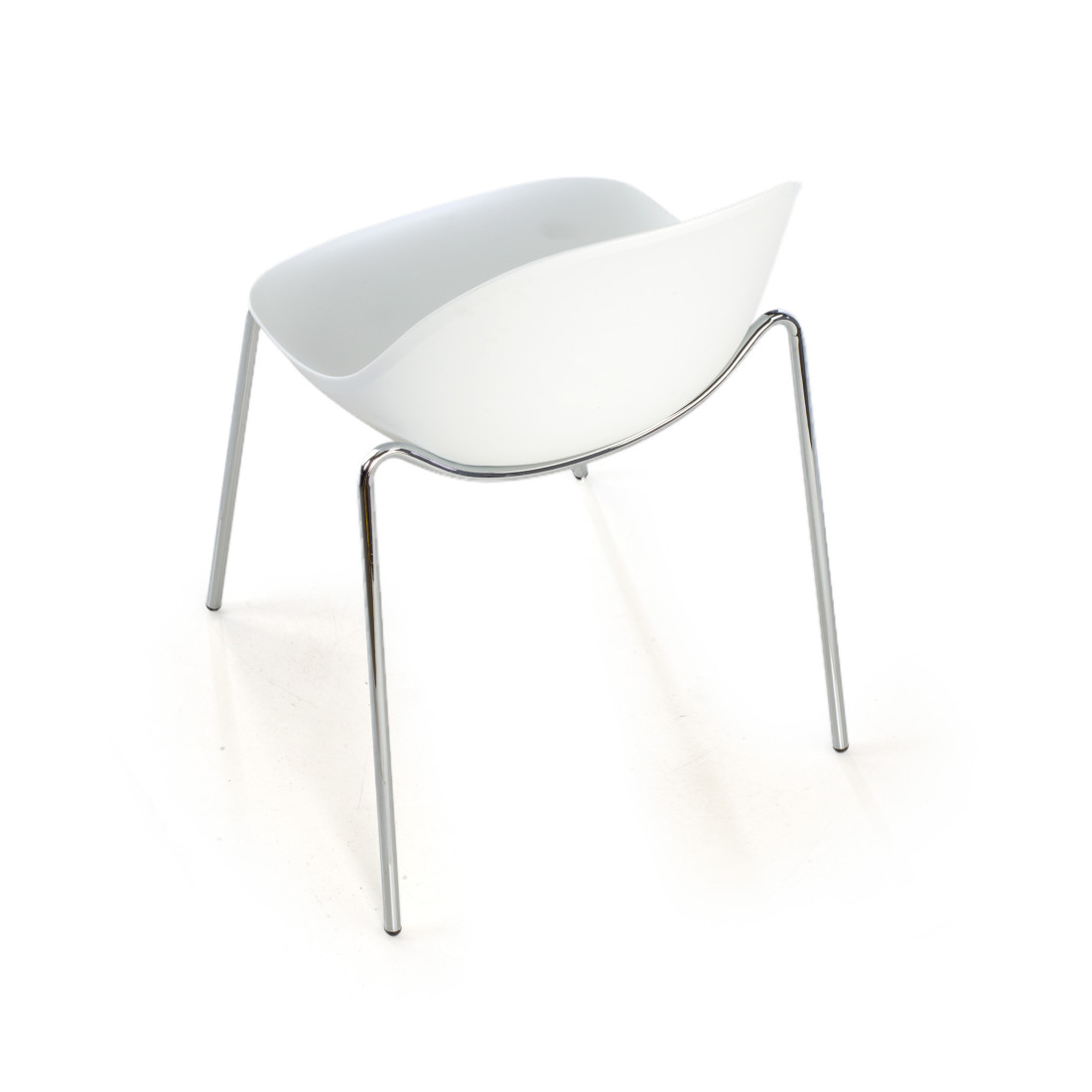 silla confidente blanco flow 4 patas plastico 6