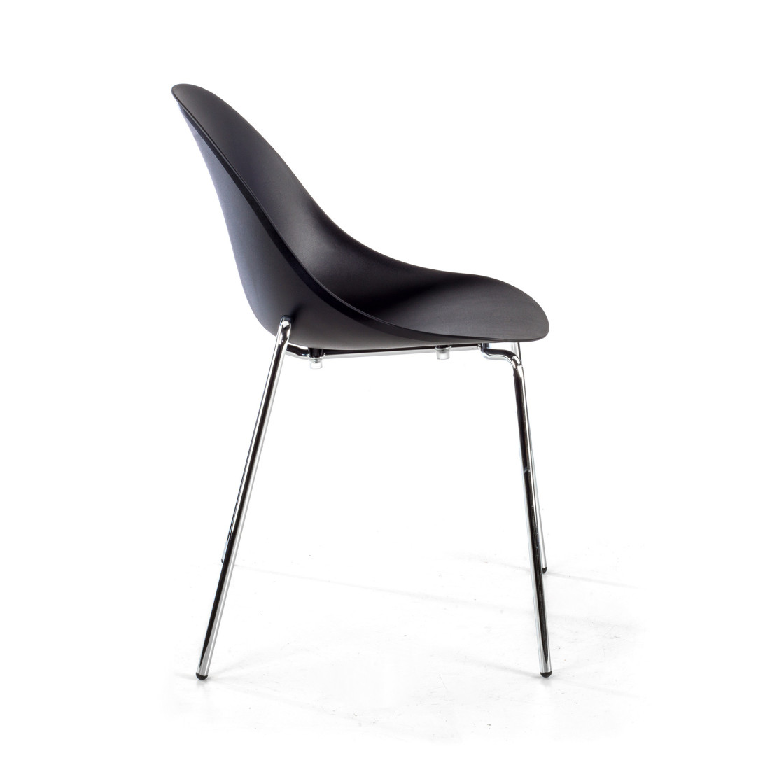 silla confidente negro flow 4 patas plastico 4