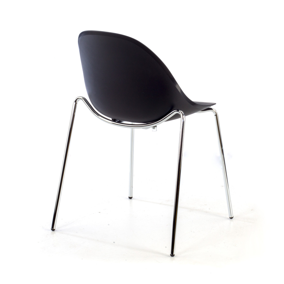 silla confidente negro flow 4 patas plastico 5