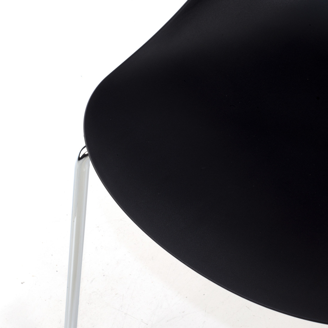 silla confidente negro flow 4 patas plastico 7