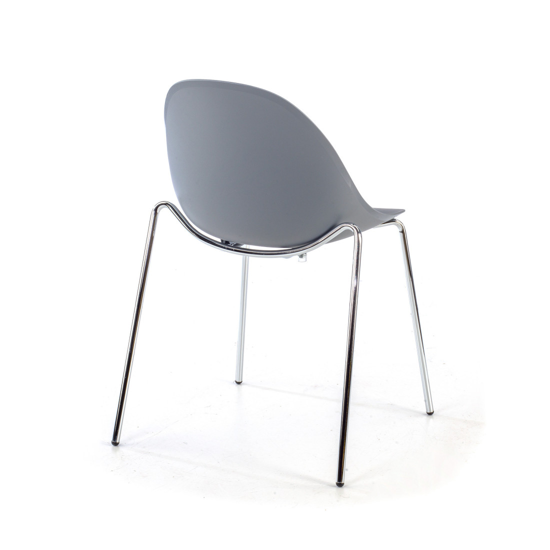 silla confidente gris flow 4 patas plastico 5