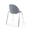 silla confidente gris flow 4 patas plastico 5