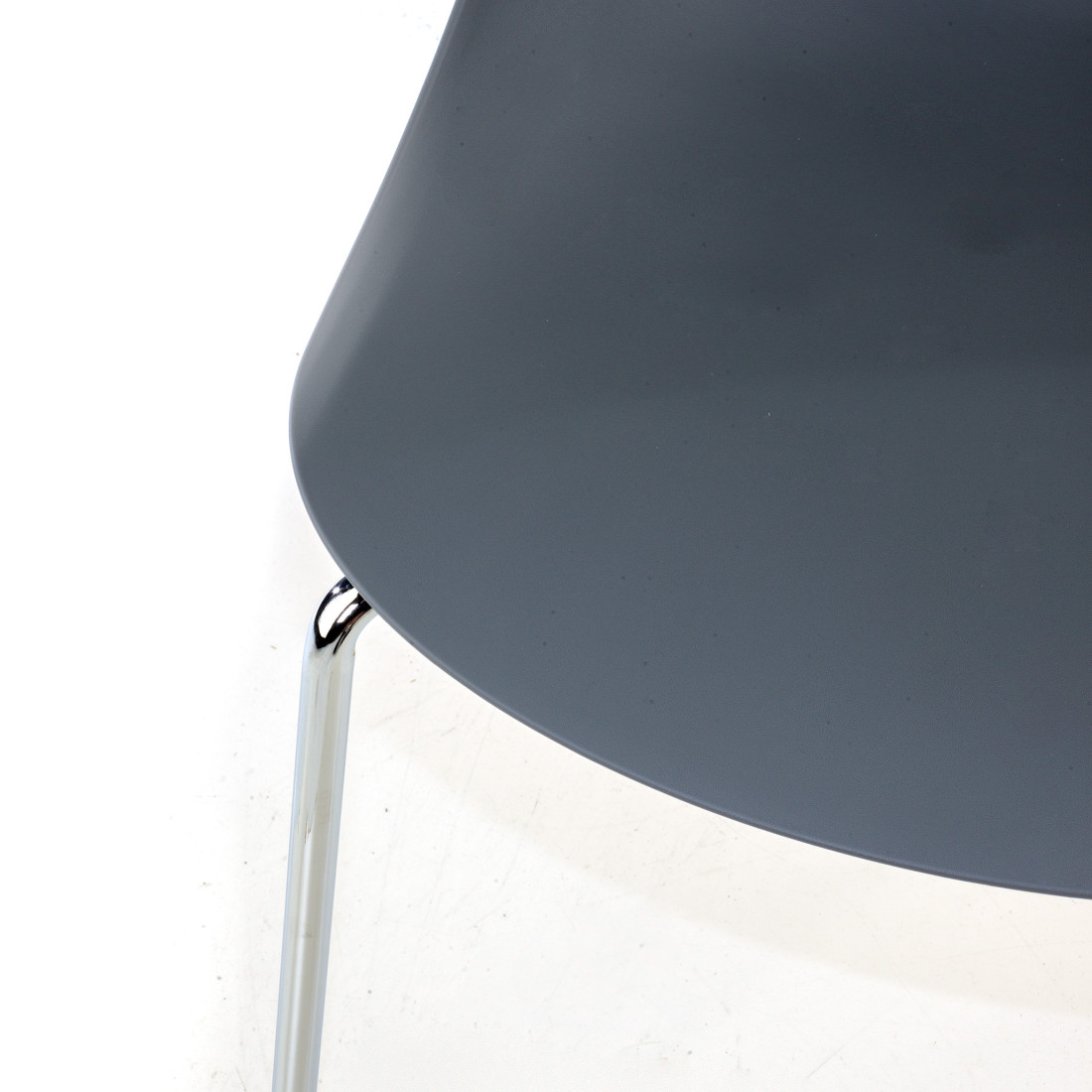 silla confidente gris flow 4 patas plastico 7