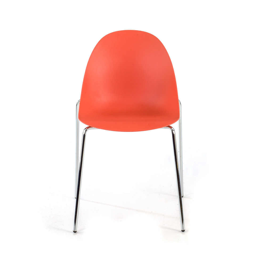 silla confidente rojo flow 4 patas plastico 3