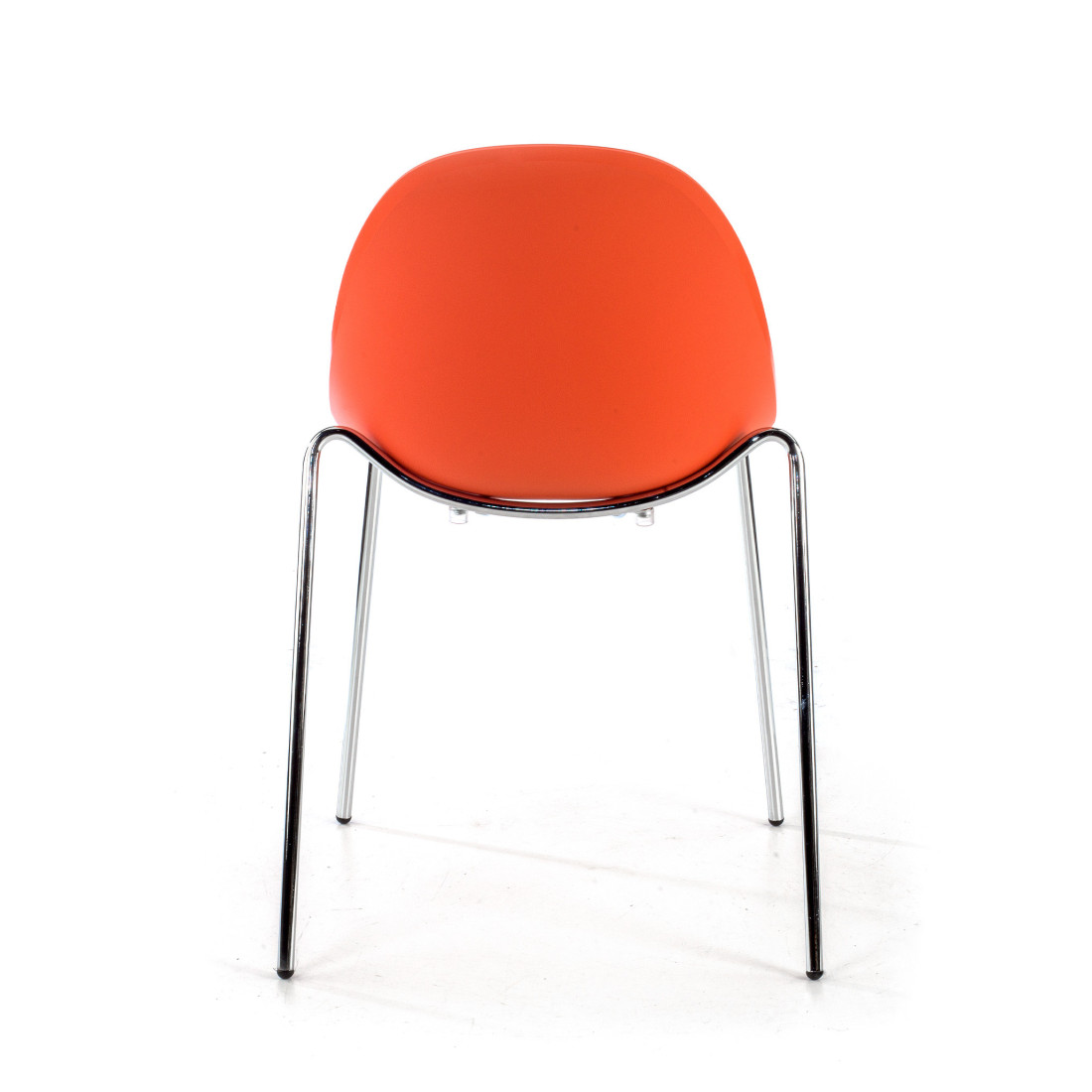 silla confidente rojo flow 4 patas plastico 6