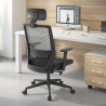 silla giratoria negro axel con reposacabezas malla 2