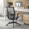 silla giratoria gris axel con reposacabezas malla 2