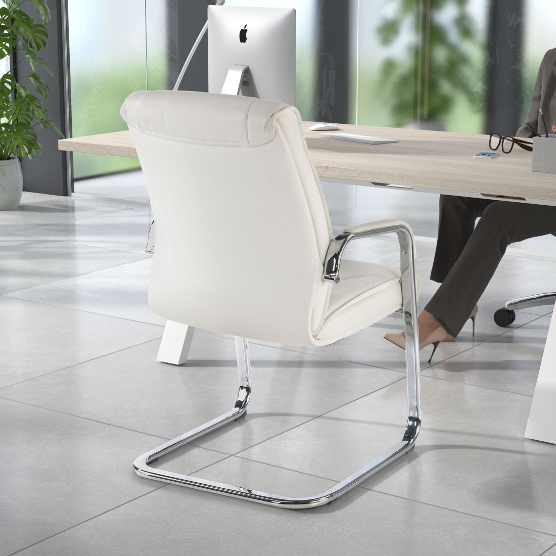 silla confidente blanco bahia patin piel natural piel natural 2