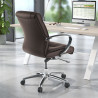 sillon de oficina marron bahia respaldo bajo piel natural piel natural 2