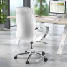 sillon de oficina blanco bahia respaldo bajo piel natural piel natural 2