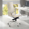 sillon de oficina beige croma estructura cromada ecopiel piel sintetica 2