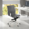 sillon de oficina gris croma estructura cromada ecopiel piel sintetica 2