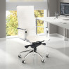 sillon de oficina blanco croma estructura cromada ecopiel piel sintetica 2