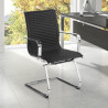 silla confidente negro croma estructura cromada ecopiel piel sintetica 2