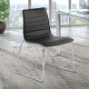 Silla confidente Cube 4 Patas estructura cromo ecopiel