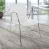 silla confidente blanco cube con brazos piel sintetica 2