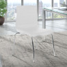 silla confidente blanco cube 4 patas piel sintetica 2