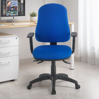Eco2 - Silla de escritorio giratoria Eco2 Con Brazos Azul - Imagen 2