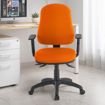Silla de escritorio giratoria Eco2 Con Brazos Naranja