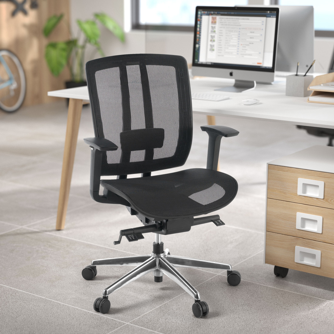 silla ergonomica negro ergomax malla 2