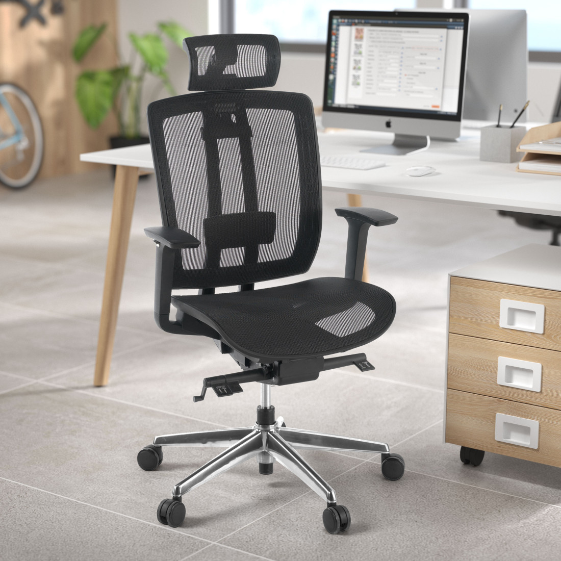 silla ergonomica negro ergomax malla 2