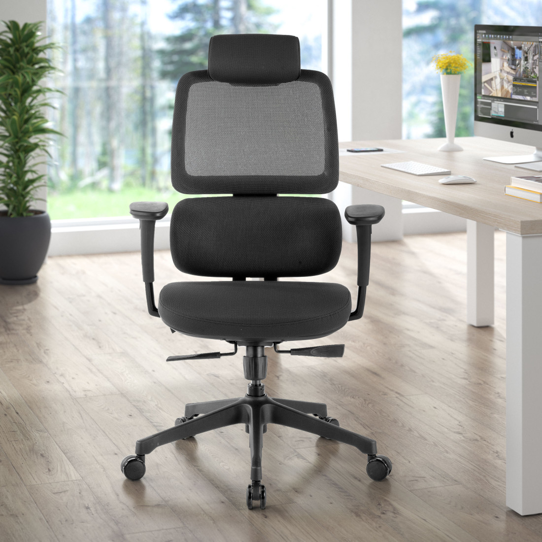 silla ergonomica negro focus malla 2