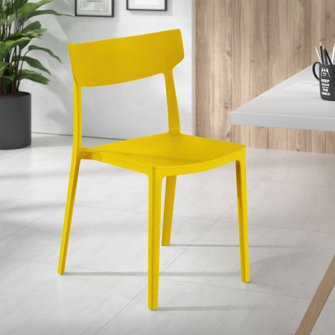 silla confidente amarillo folk plastico 2