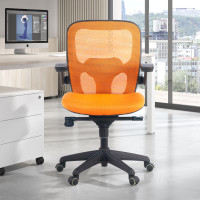 Silla ergonómica Gioconda, soporte lumbar, red - Naranja Second image