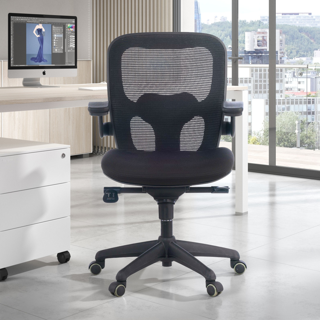 silla ergonomica negro gioconda silla de oficina malla 2