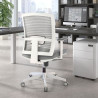 silla ergonomica gris kendo estructura blanca malla 2