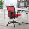 silla giratoria rojo kendo estructura negra malla 2