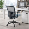 silla giratoria gris kendo estructura negra malla 2