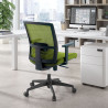 silla giratoria verde kendo estructura negra malla 2