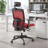 silla ergonomica rojo kendo estructura negra reposacabezas malla 2