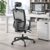 silla ergonomica gris kendo estructura negra reposacabezas malla 2
