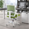 silla ergonomica verde kendo estructura blanca malla 2